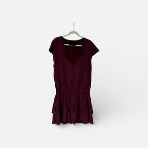 Elegant Burgundy Mini Dress